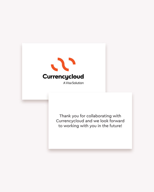 CurrencyCloud - A6 Thank you card